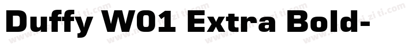 Duffy W01 Extra Bold字体转换